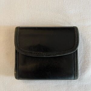 Vintage Coach black leather card wallet